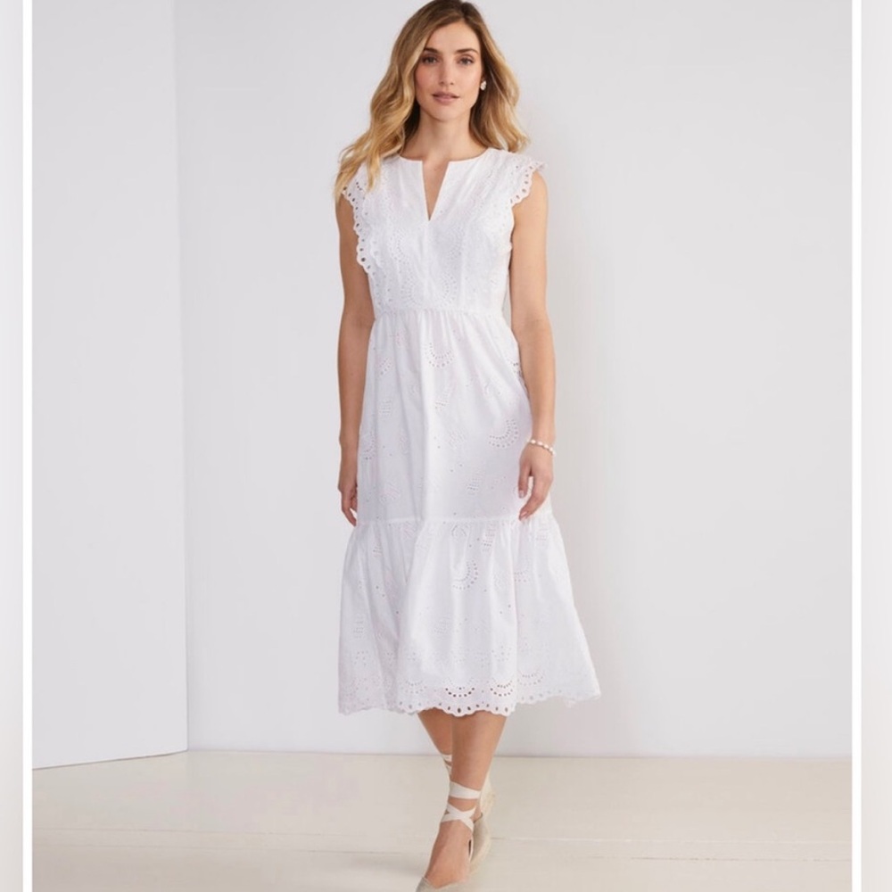 Vineyard Vines Sleeveless White Maxi Dress